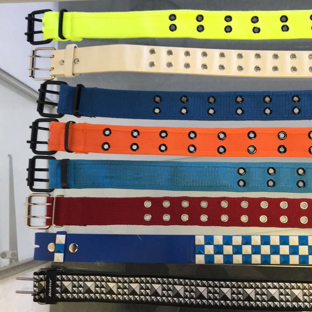 7 Canvas & Studded Rivet Men’s Belts XL
